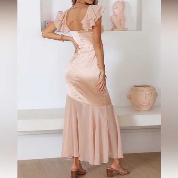 NWT PRETTY WISHES MAXI DRESS PINK - Picture 4 of 6